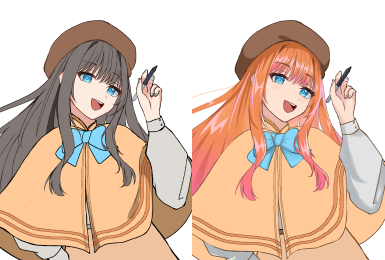 ２パターンのキャラクター案のイラスト