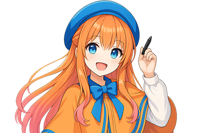 完成した女の子のキャラクター
